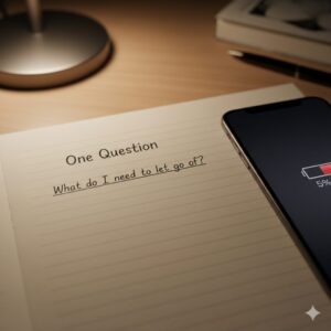 한 문장만 남은 노트와 낮은 배터리 경고, 질문을 정리하는 순간