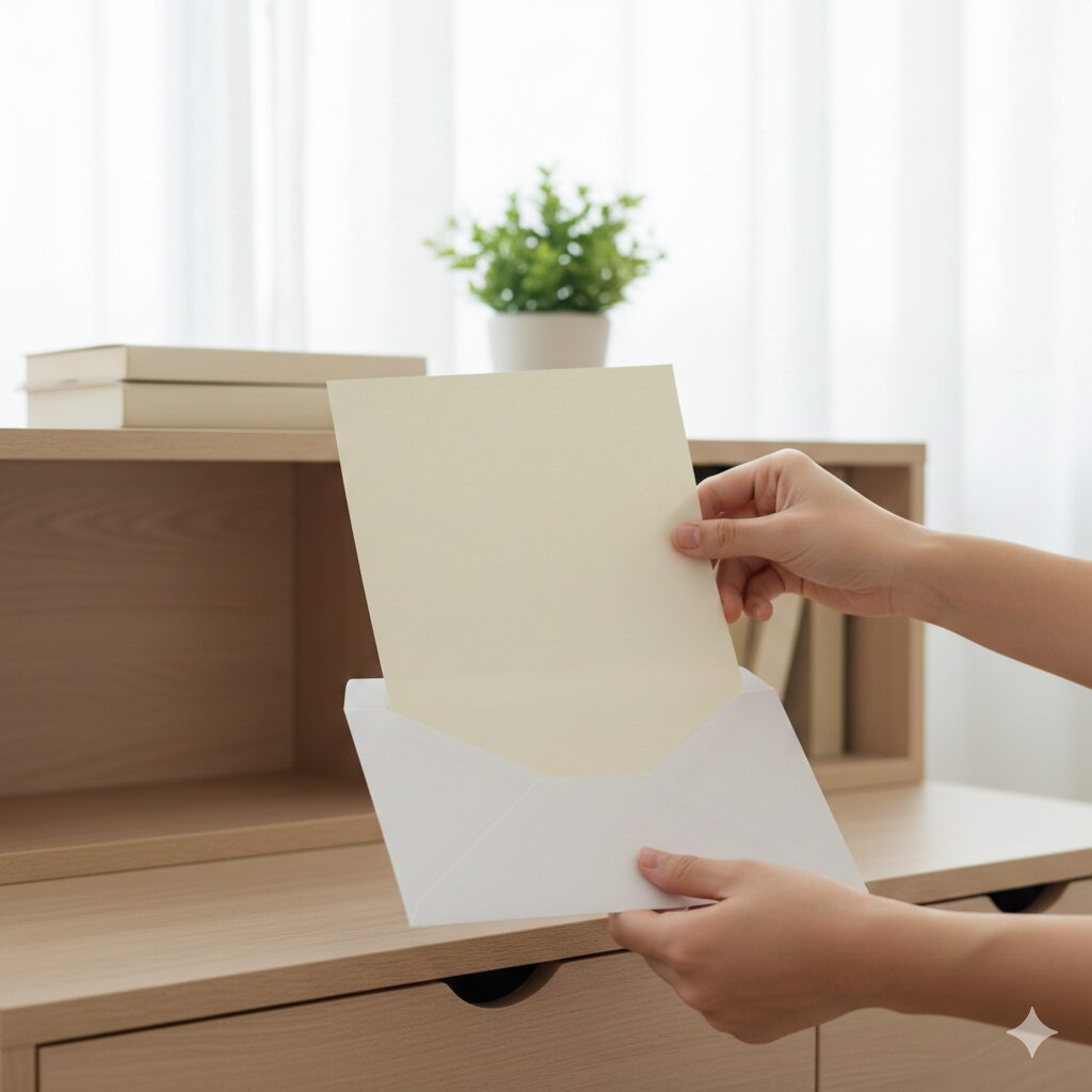 백업 코드를 종이에 인쇄해 보관하는 장면