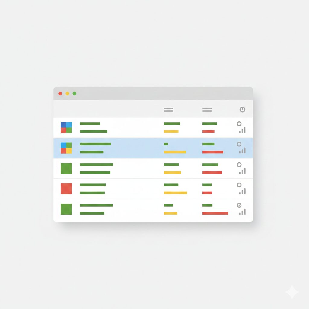 작업 관리자에서 시작 영향도를 확인하는 화면 예시
