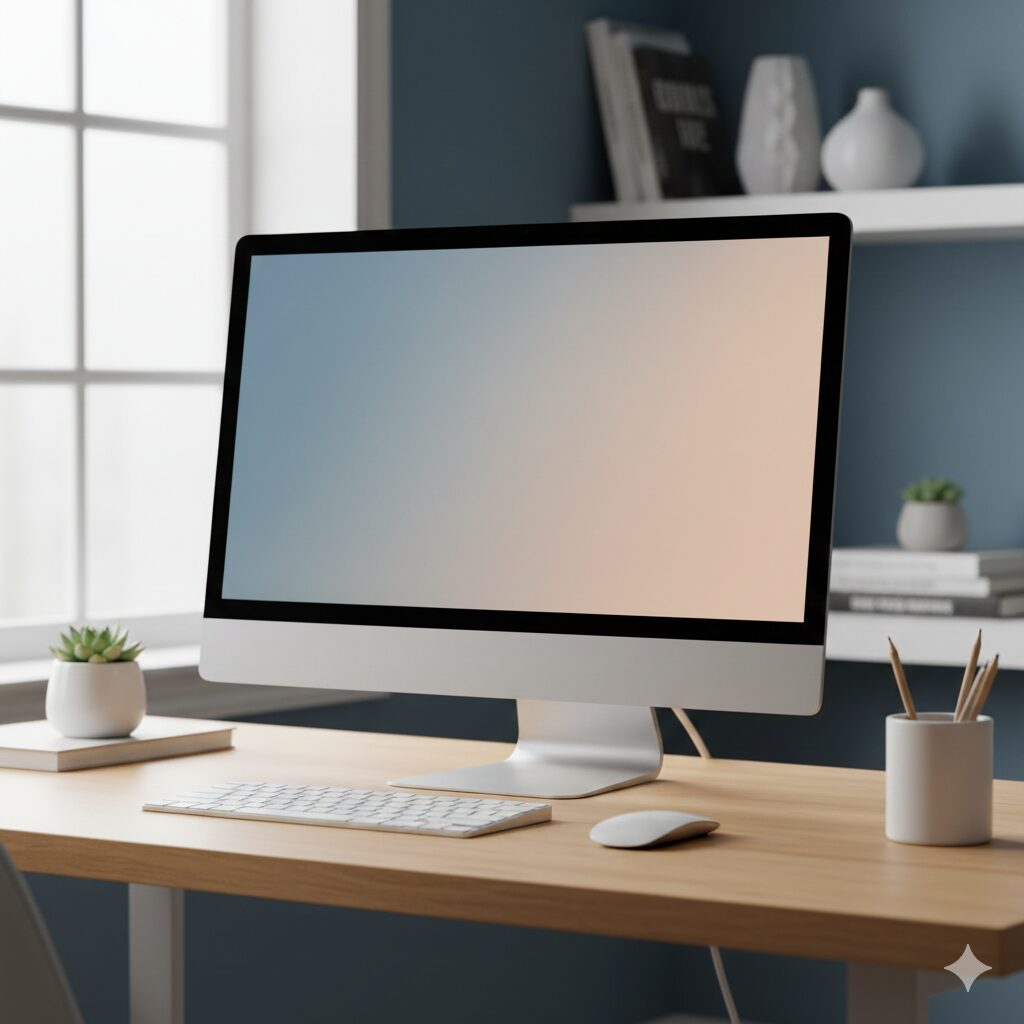 눈 피로 줄이는 방법 모니터 거리와 반사 없는 책상 환경