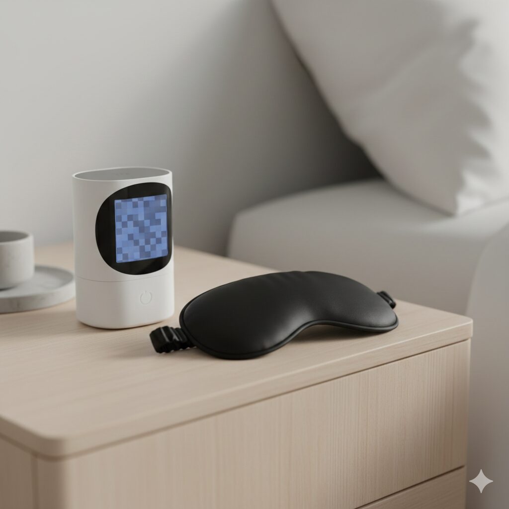 짧은 낮잠을 위해 타이머를 준비하는 장면